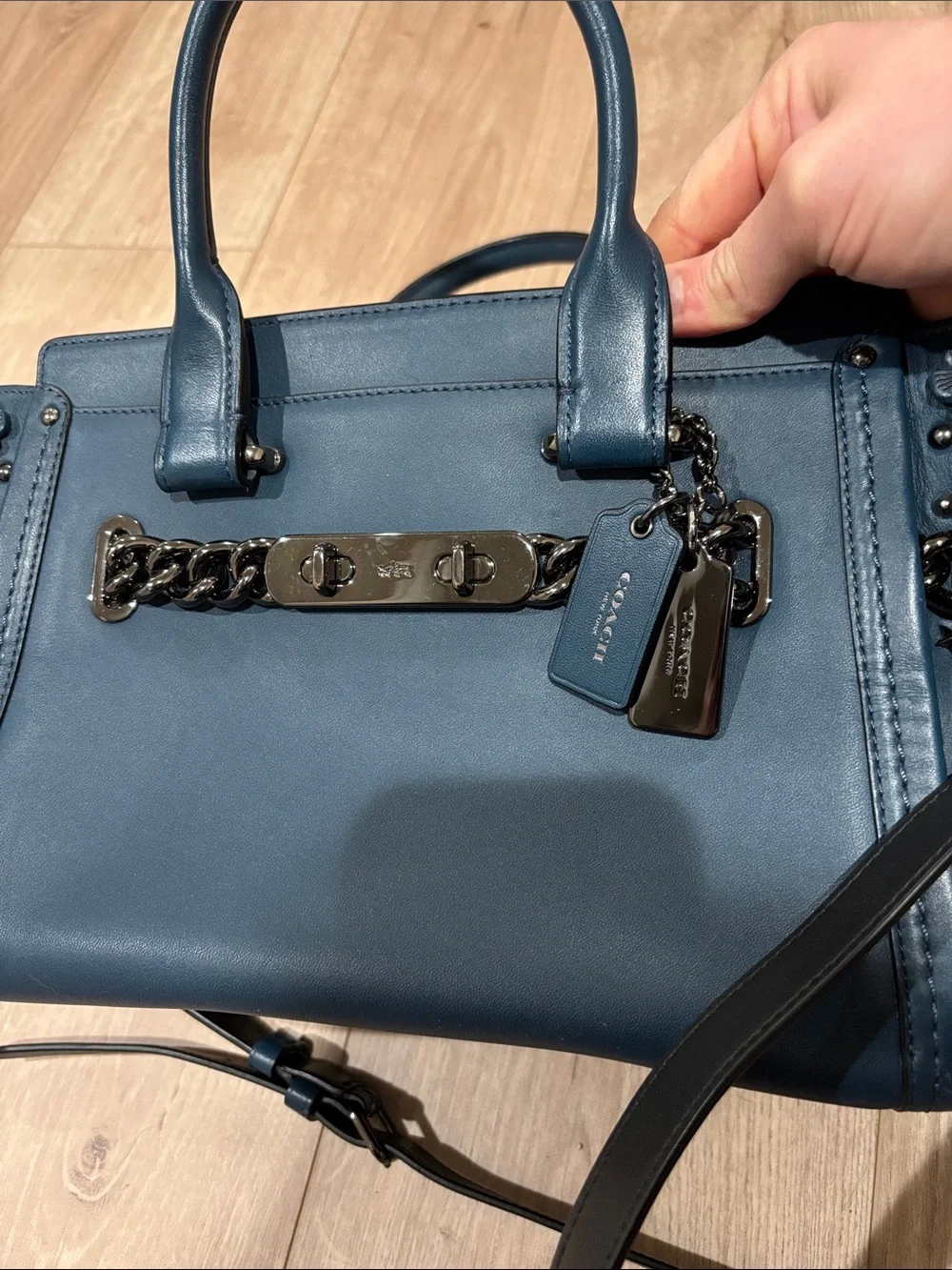 Coach blue tone teal